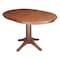 International Concepts Round 36 in Rd Top Pedestal Table, 12 in Leaf, 28.9 inH, Dining Height, Espresso, 36 in W, 48 in L K581-36RXT-27B - alternate 4